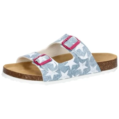 Abbildung von Lico Damen Bioline Platino Pantoletten, Blau/Weiss, 39 EU