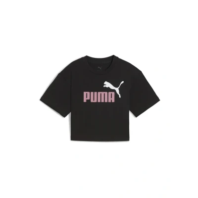 Abbildung von Puma LOGO Short Tshirt print für Kinder, Größe: 116, Black poised pink