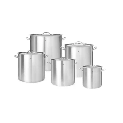 Abbildung von HENDI Kochtopf 50 Liter mit Deckel Edelstahl ø 40 x cm für Induktion Gas Elektro Ceran Herd Vernietete Griffe, Gastro Suppentopf