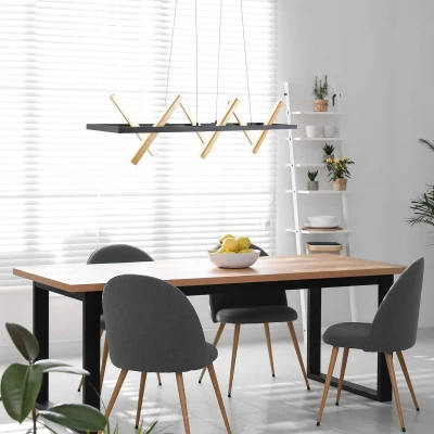 Abbildung von näve LED Pendelleuchte »Cadice«, 6 flammig, Leuchtmittel Board fest integriert, Effizienzklasse: G, Farbe: gold, schwarz, Lichtfarbe: warmweiß