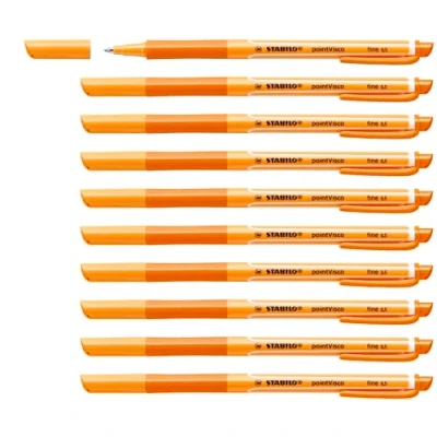 Abbildung von Tintenroller STABILO pointVisco 10er Pack orange