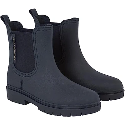 Abbildung von Tommy Hilfiger Damen Essential RAINBOOTIE FW0FW07471 Niedrige Stiefel, Blau (Space Blue), 37 EU