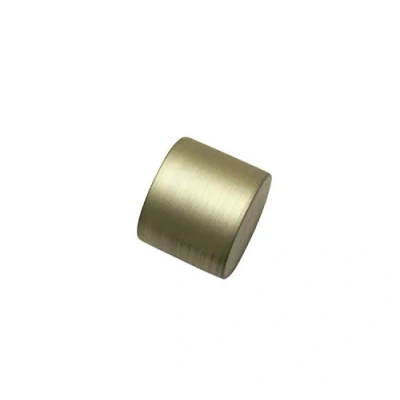 Abbildung von Gardinia Endstück, 2 x Endkappe, Metall, Champagner, für Gardinentechnik Ø 19 mm