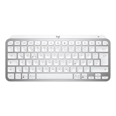 Abbildung von Logitech MX Keys Mini Kabellose Tastatur, Kompakt, Bluetooth, Hintergrundbeleuchtung, USB C, Kompatibel mit Apple macOS, iOS, Windows, Linux, Android, Metallgehäuse Pale Grey