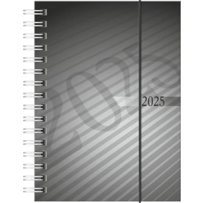 Abbildung von rido/idé Taschenkalender Modell perfect/Technik I (2025), 2 Seiten = 1 Woche, A6, 160 Seiten, PP Einband, anthrazit
