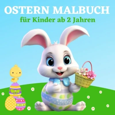 Abbildung von Ostern Malbuch für Kinder ab 2 Jahren: Ostermalbuch mit 50 süßen Motiven zum Kritzeln und Ausmalen Kleinkind Ausmalbuch Mädchen Jungen