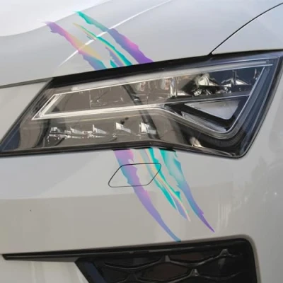 Abbildung von Finest Folia Devil Cut Aufkleber Klauen Krallen Tiger Auto LKW Dekor Sticker K053 (K053 Hologramm)