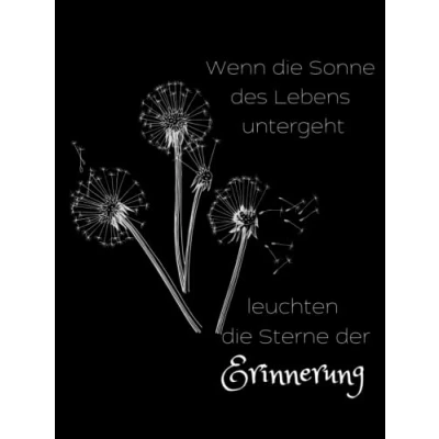 Abbildung von Wenn die Sonne des Lebens untergeht leuchten Sterne der Erinnerung: Kondolenzbuch für Trauerfeier zur Beerdigung. Ein Trauerbuch ist eine ... alle Trauernden Abschied zu nehmen.