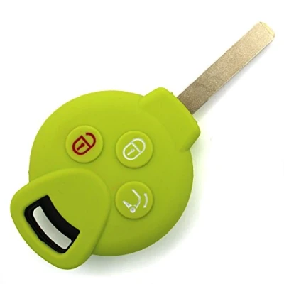 Abbildung von Schlüssel Hülle SC für 3 Tasten Auto Silikon Cover von Finest Folia (Limegreen)