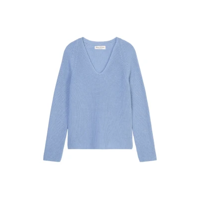 Abbildung von Marc O&#039;Polo Longsleeve Vneck Strickpullover, Damen, Größe: XL, Fresh sky