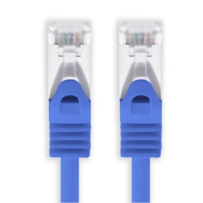 Abbildung von 1aTTack.de 5m blau 1 Stück CAT.7 Netzwerkkabel Sftp (Rohkabel) Patchkabel (SET) 10000Mbit/s 500 MHz konfektioniert mit 2 RJ45 Stecker Cat6a