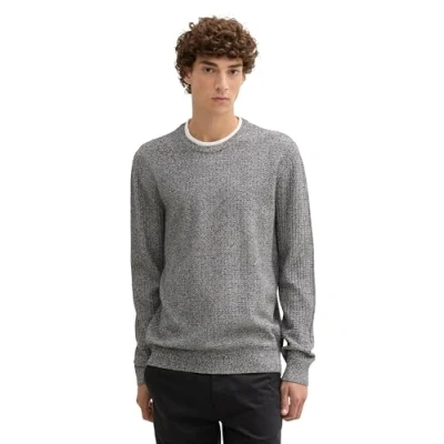 Abbildung von TOM Tailor Denim Strickpullover, Herren, Größe: Large, Black white mouline
