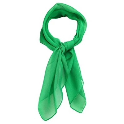 Abbildung von TigerTie Feines Damen Chiffon Nickituch in grün einfarbig Uni Größe 58 cm x Tuch Halstuch Schal