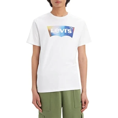 Abbildung von Levi&#039;s Graphic Crewneck BW FILL SSNL Tshirt print, Herren, Größe: XS, Silvertab glow wm du