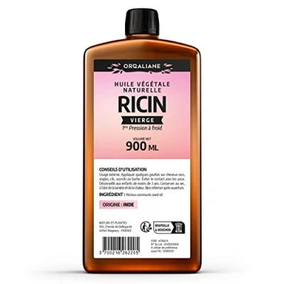 Abbildung von Rizinusöl 900 ml Orgaliane rein und natürlich Bart, Haare, Wimpern, Nägel, Haut.