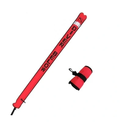 Abbildung von Namvo High Visible Surface Marker Boje Tauchen Sicherheit Unterwasser Aufblasbarer Schwimmerwursttaucher Unterhalb der Signalröhre mit reflektierendem Klebeband und Tauchflagge (1,2 m * 15 cm)