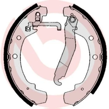 Abbildung von BREMBO S 85 510 Bremsbacken 252 56 mit Handbremshebel VOLKSWAGEN: LT 28 35 I Van