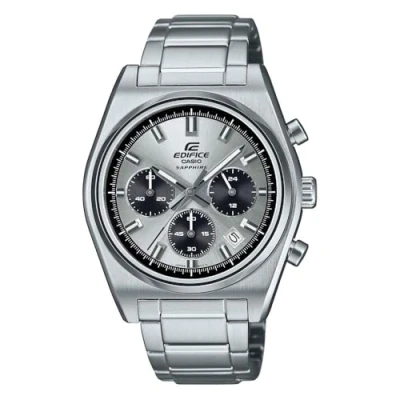 Abbildung von CASIO EDIFICE Chronograph, Quarzuhr, Armbanduhr, Herrenuhr,Edelstahlband,Saphirglas,Stoppfunktion