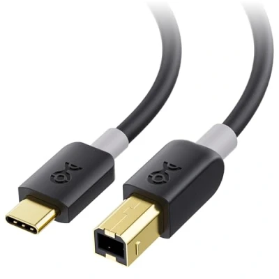 Abbildung von Cable Matters Druckerkabel USB C 1m (USB auf B Kabel, Cable) in Schwarz 1 Meter