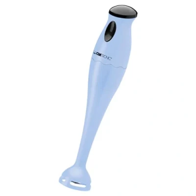 Abbildung von Clatronic Stabmixer/Pürierstab/Blender/Stab Mixer/Stick/Mixstab SM 3577; Edelstahl Schlagmesser; für Smoothie, Kürbispüree, Babybrei, Milchshake; mit Mixbehälter (500 ml); 180 Watt; blau