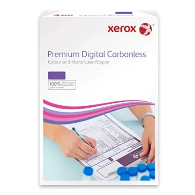 Abbildung von Xerox 003R99108 Premium Digital Selbstdurchschreibepapier, 3 fach Satz, vorsortiert Karton mit 5 Pack, weiß/gelb/rosa
