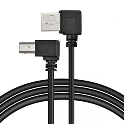 Abbildung von chenyang CY USB 2.0 A Stecker auf B abgewinkelt Links 90 Grad Druckerkabel 100cm