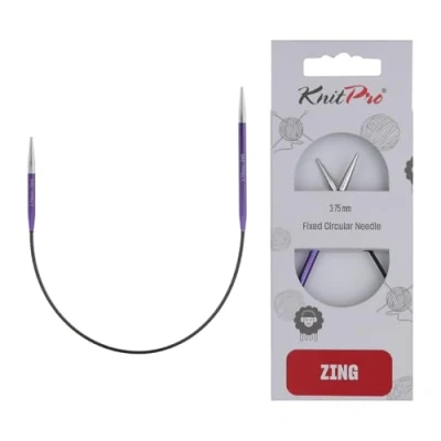 Abbildung von KnitPro K47057 Rundstricknadel, Metal, Lila, 25cm / 3.75mm