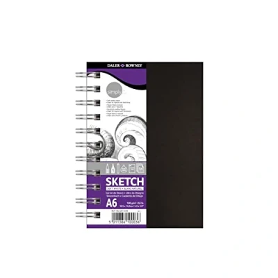 Abbildung von DALER ROWNEY Simply Skizzenbuch, mittlere Körnung, 100 g/m², Hardcover, DIN A4 21 x 29,7 cm, Softweiß, 54 Blatt