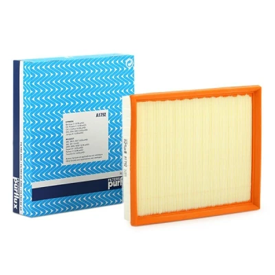 Abbildung von PURFLUX A1792 Luftfilter 53 205 239 Filtereinsatz PEUGEOT: 308 SW 2, 208 I Hatchback, 2008 Estate, CITROËN: Berlingo II Van, C3 Picasso,