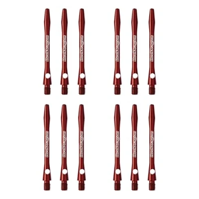 Abbildung von RED DRAGON Laser Etched Aluminium Mittlere Rot Schäfte 4 Sets pro Packung (12 in total)