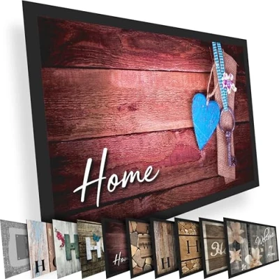 Abbildung von Valia Home Fußmatte Schmutzfangmatte Türmatte für Innen und Aussen Fussmatte Sauberlaufmatte rutschfest Fußabtreter Haustür Design 40 x 60 cm (Home 2)