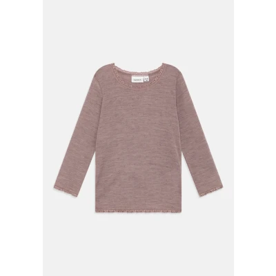 Abbildung von Name it Nmfwang Needle Solid Langarmshirt für Kinder, Größe: 92, Purple dove