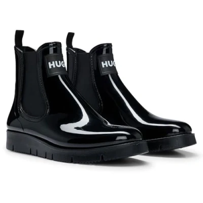 Abbildung von HUGO Lunara Gummistiefel, Damen, Größe: 41, Black Schuhe