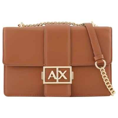 Abbildung von Armani Exchange Women&#039;s Jodie, Sustainable, Gold Chain Shoulder Strap Crossbody M, Whisky