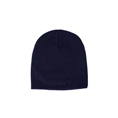 Abbildung von Timberland Unisex Knit Logo Beanie Hut, Peacoat, OS