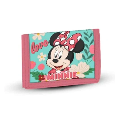 Abbildung von Disney Minnie Maus Garden Green Velcro Geldbörse, Mehrfarbig, 21,5 x 9 cm
