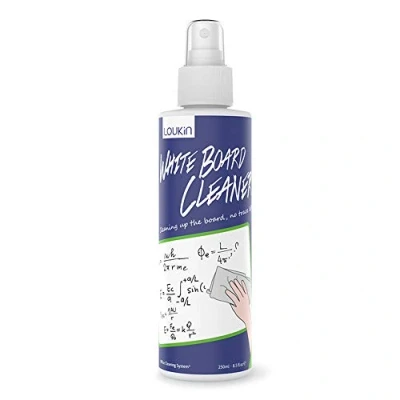 Abbildung von loukin Ungiftiger Whiteboard Reiniger, 8.5oz Dry Erase Board Cleaner, geruchsarmes Reinigungsspray, entfernt hartnäckige Flecken von Whiteboards