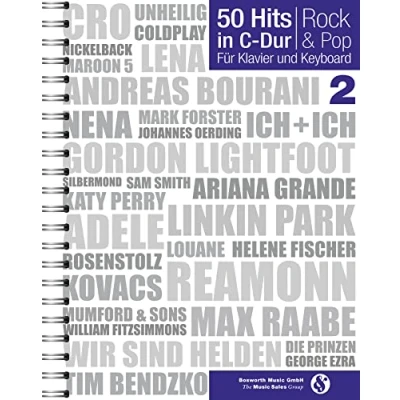 Abbildung von 50 Hits in C Dur Rock &amp; Pop Band 2: Noten, Songbook Für Klavier, Gesang, Keyboard: Klavier und Keyboard