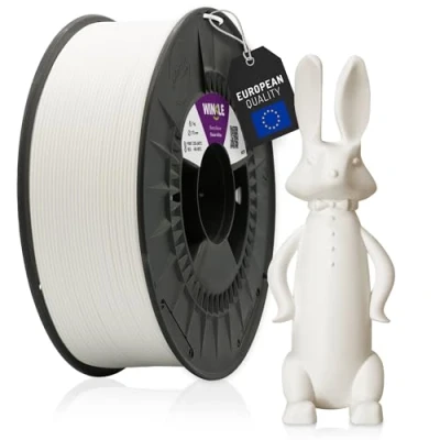 Abbildung von WINKLE PETG Filament Gletscherweiß 3D Drucker 2,85 mm 1 kg kompatibel mit den meisten Druckern weiß Maßgenauigkeit Spule