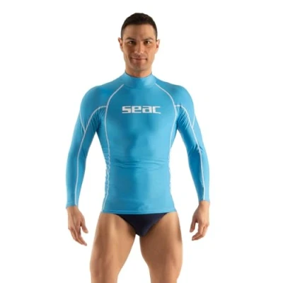 Abbildung von Seac RAA Long Evo Man Rash Guard UV Schutz Shirt zum Schnorcheln und Schwimmen Langarm für Herren