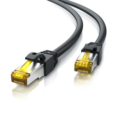 Abbildung von CSL 5m CAT 7 Netzwerkkabel Gigabit Ethernet LAN Kabel 10000 Mbit S Patchkabel Cat.7 Rohkabel FTP PIMF Schirmung mit RJ 45 Stecker Switch Router Modem Access Point
