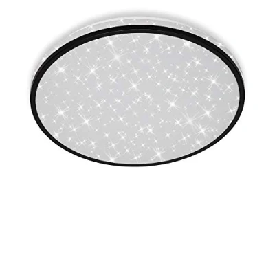 Abbildung von BRILONER Leuchten LED Deckenleuchte, Deckenlampe inkl. Sternendekor, 24 Watt, 2.200 Lumen, 4.000 Kelvin, Weiß Schwarz, Ø 38cm, 3456 215