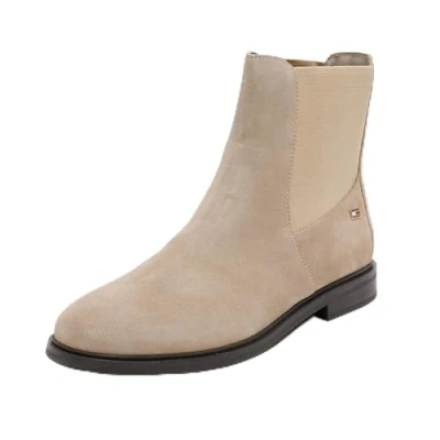 Abbildung von Tommy Hilfiger FLAG LOW Chelsea Stiefelette, Damen, Größe: 38, Beige Schuhe