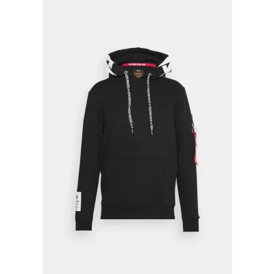 Abbildung von Alpha Industries Hoody Kapuzenpullover, Herren, Größe: XXL, Black