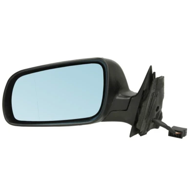 Abbildung von Außenspiegel Tyc 302 0012 links für elektr.Spiegelverstellung, asphärisch, blau getönt, beheizbar, großes Spiegelgehäuse AUDI: A4 B5 Avant