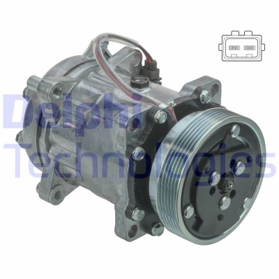 Abbildung von DELPHI CS20491 Kompressor 7H15 PAG 46 VOLKSWAGEN: Transporter 5 Bus, 5, Multivan (7HM