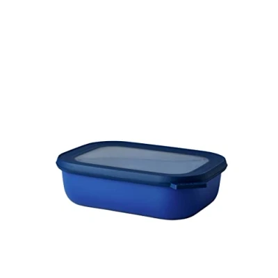 Abbildung von Mepal Multi Bowl Cirqula Rectangular Vorratsdose mit Deckel Geeignet als Luftdichte Aufbewahrungsbox für den Kühlschrank, Mikrowellengeschirr &amp; Frischhaltedosen 1000 ml Vivid Blue