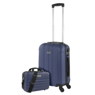 Abbildung von ITACA Handgepäck Koffer Trolley Reisekoffer Mit Rollen und Hartschalenkoffer für Vielreisende. Jeansblau