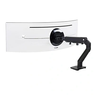 Abbildung von ERGOTRON HX Monitor Arm mit HD Gelenk in Schwarz, Tischhalterung patentierter CF Technologie für ultrabreite Curved Monitore bis 49 Zoll, 29.2cm Höhenverstellung, VESA, 10 Jahre Garantie