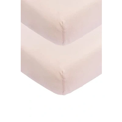 Abbildung von Meyco Baby Spannbettlaken Kinderbett Uni Soft Pink 60x120cm 2er Pack